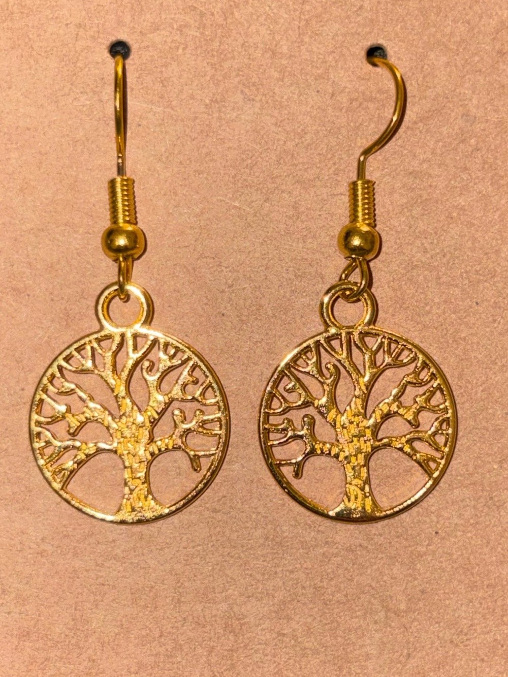 Gold Tree of Life Dangle Earrings - Women Jewelry